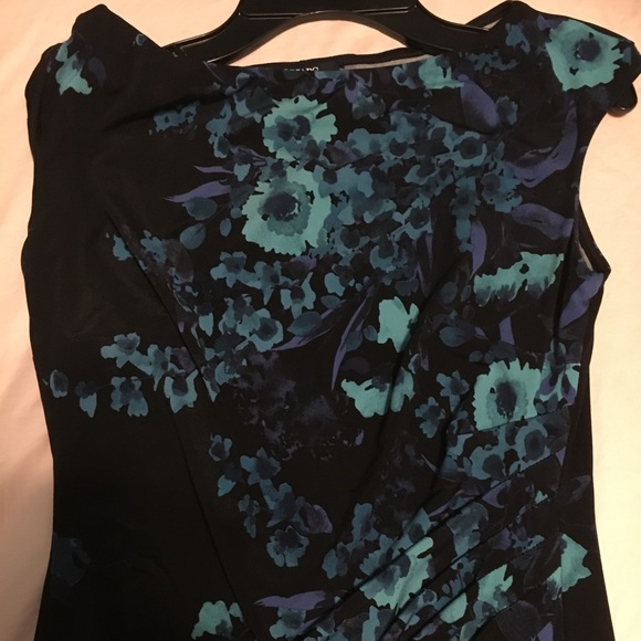 Floral print midi evening dress - Picture 2 of 4